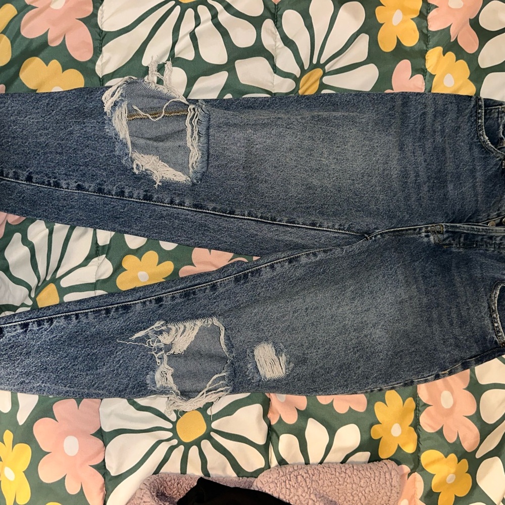 Distressed Blue Women Jeans